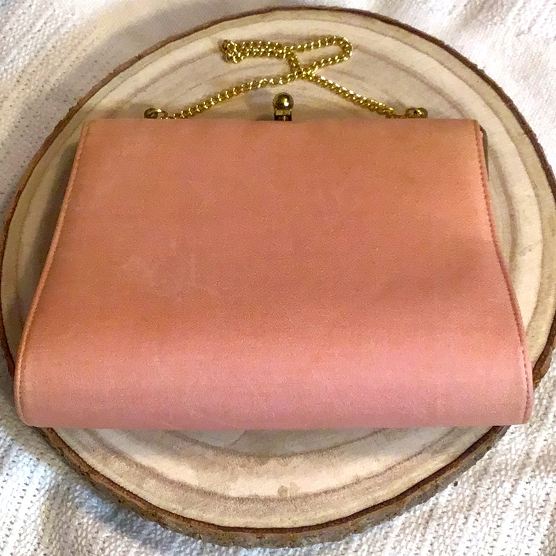 Vintage Blush Colored Clutch
